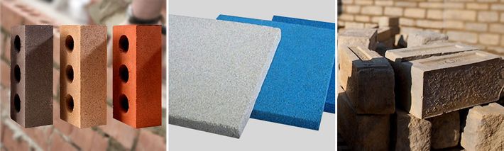 Chamotte bricks and moulds, thermal insulation materials and construction materials