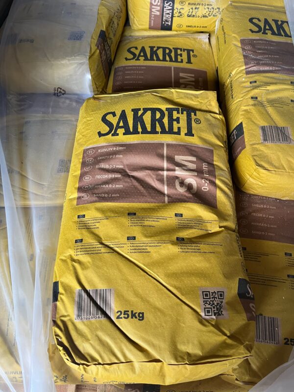 Smėlis Sakret SM (0-2 mm), 25 kg - Image 1
